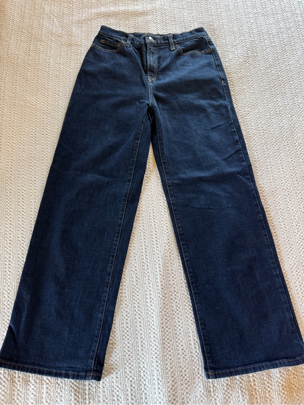 Banana Republic Factory ultra high rise wide leg Dark Blue Jeans size 4/27